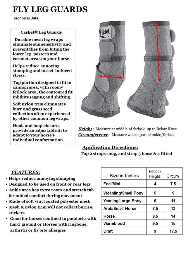 Cashel Crusader Horse Leg Guard Fly Boots 3, Grey, Mini Pony, (CASC-LG3) - Image 4